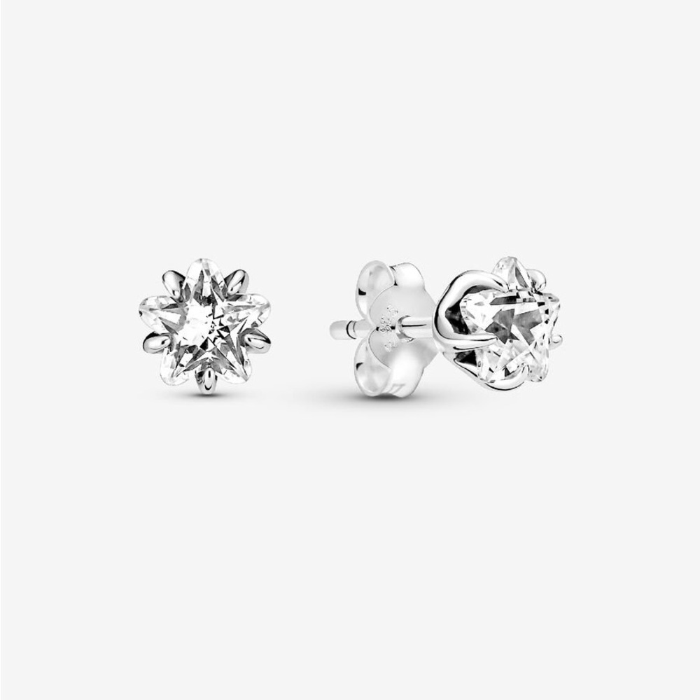 $70 Pandora Celestial‎ Sparkling Star Stud Earrings Sterling Silver - Picture 2 of 8